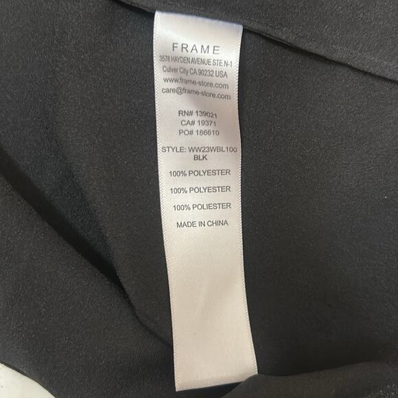 Frame Silky V-Neck Blouse - Picture 5 of 6